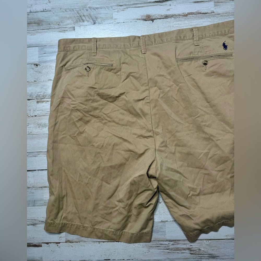 Polo Ralph Lauren Mens Chino Shorts Size 46B Khaki Stretch Classic Fit 10” - Picture 10 of 10